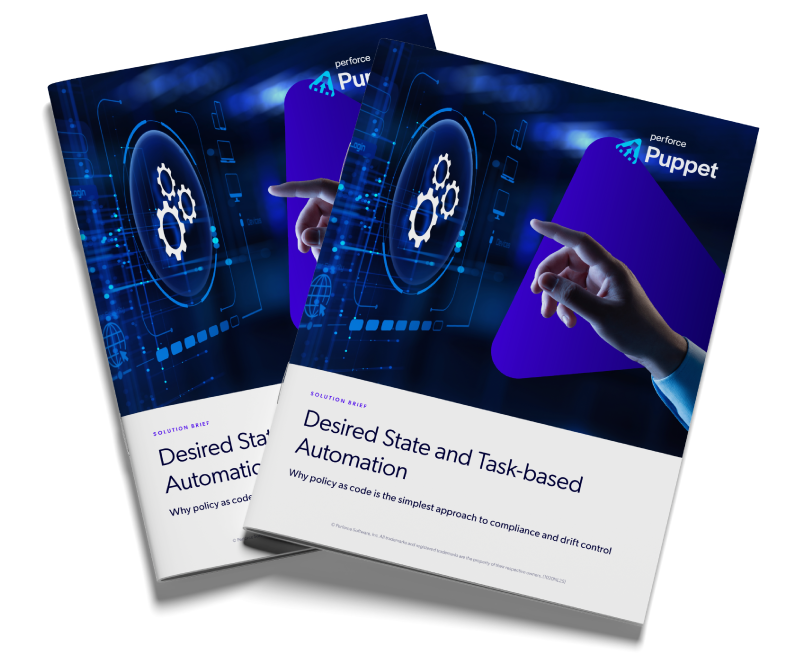Desired State and Task-based Automation solution brief mockup.