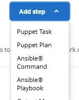 Puppet Task on creation form
